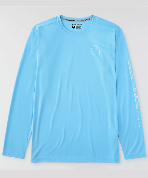 Carhartt Men's Force Sun Defender Long Sleeve T-shirt - Blue Gleam Heather at Dave's New York