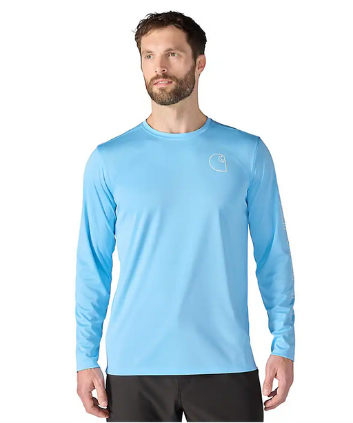 Carhartt Men's Force Sun Defender Long Sleeve T-shirt - Blue Gleam Heather at Dave's New York