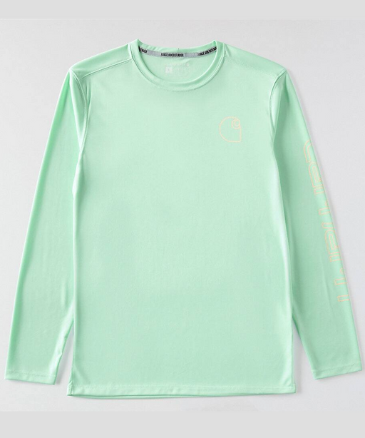 Carhartt Men's Force Sun Defender Long Sleeve T-shirt - Fresh Mint at Dave's New York