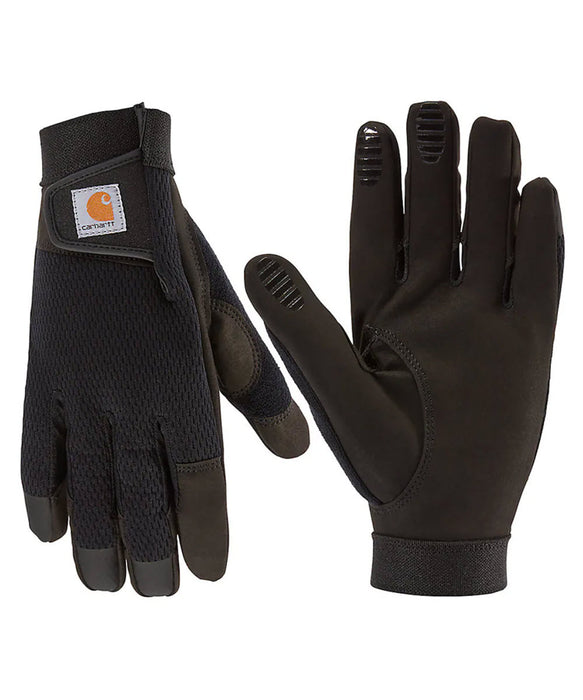 Carhartt Men's High Dexterity TouchScreen Secure Cuff Gloves - Black at Dave's New York