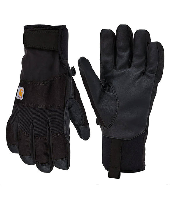 Carhartt Men's Waterproof Thermal-Lined Secure Cuff Gloves - Black at Dave's New York