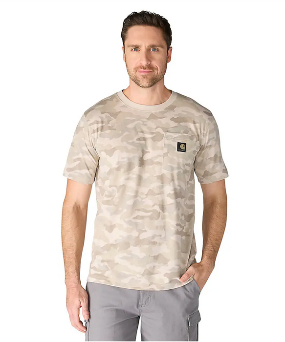 Carhartt Irvine Relaxed Camo T-Shirt - Fossil Tan Camo at Dave's New York