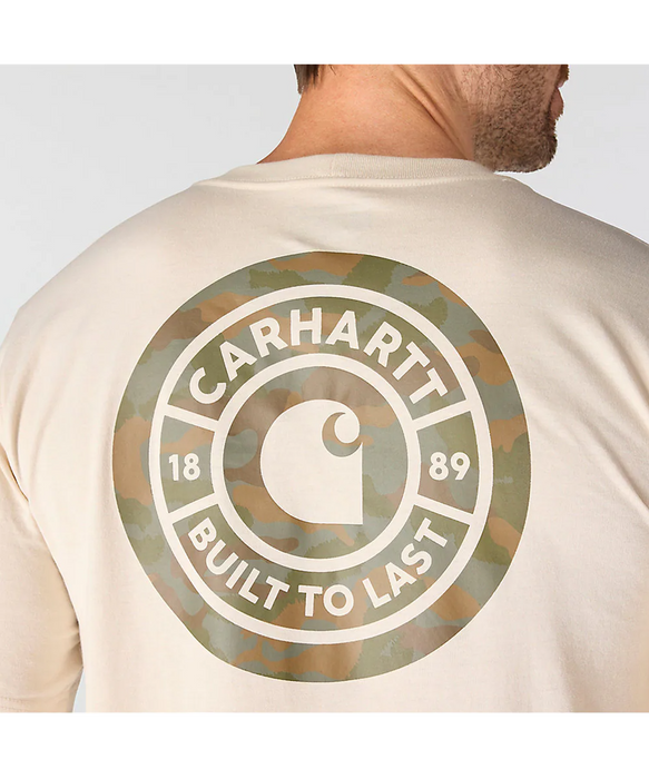 Carhartt Irvine Relaxed Camo Rivet T-Shirt - Oat Milk at Dave's New York