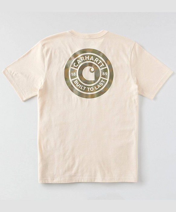 Carhartt Irvine Relaxed Camo Rivet T-Shirt - Oat Milk at Dave's New York
