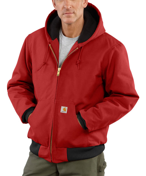 Carhartt Quilt-Flannel Lined Duck Active Jac - Industry Red at Dave's New York