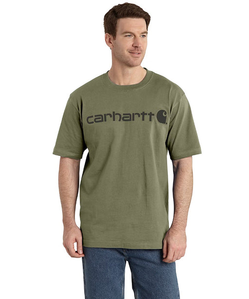 Carhartt K195 Signature Logo T-Shirt - Dusty Olive at Dave's New York