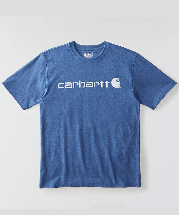 Carhartt K195 Signature Logo T-Shirt - Dark Tranquil Blue Heather at Dave's New York