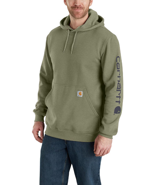 Carhartt Midweight Logo Hooded Sweatshirt - Dusty Olive at Dave's New York