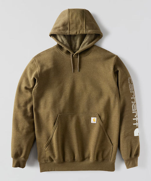 Carhartt Midweight Logo Hooded Sweatshirt - Burnished Logs at Dave's New York