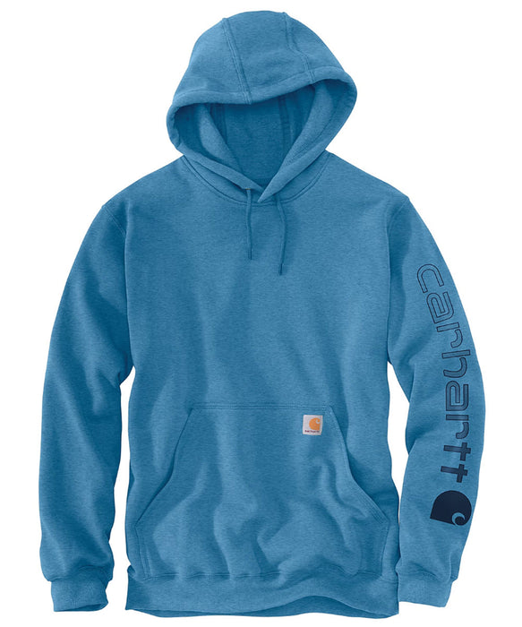 Carhartt Midweight Logo Hooded Sweatshirt - Horizon Blue Heather at Dave's New York
