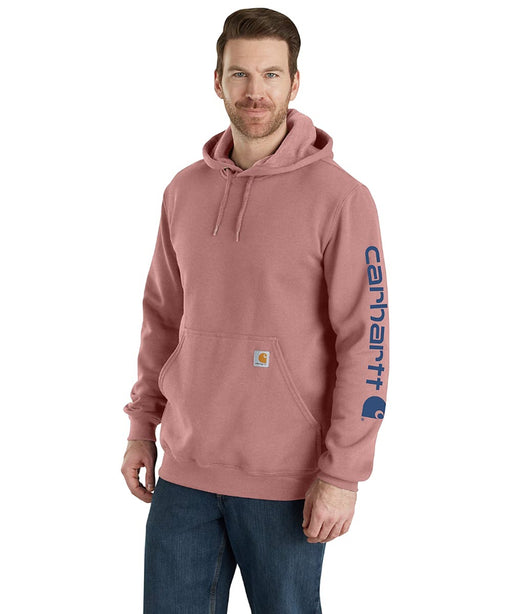 Carhartt Midweight Logo Hooded Sweatshirt - Rose Tint at Dave's New York