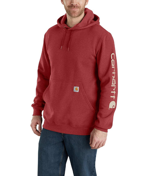 Carhartt Midweight Logo Hooded Sweatshirt - Crab Apple Heather at Dave's New York