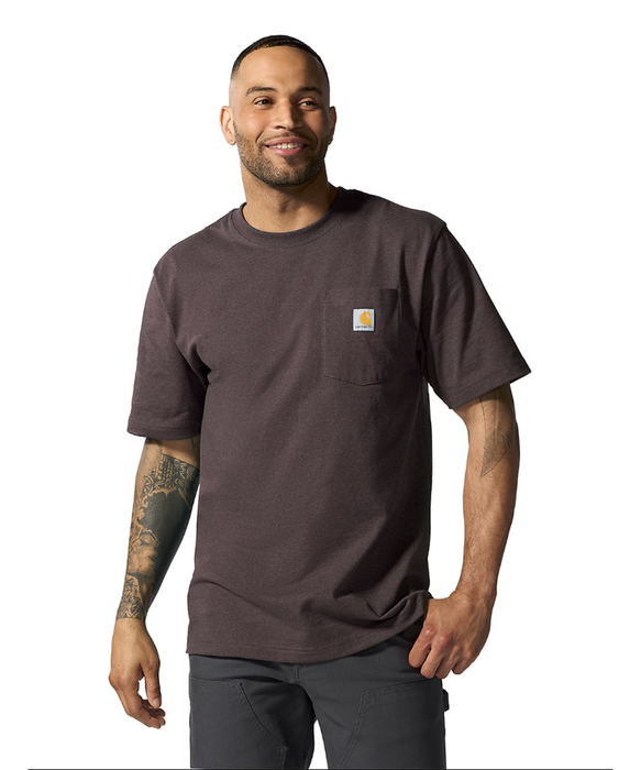 Carhartt K87 Workwear Pocket T-Shirt - Dark Sepia Heather — Dave's Carhartt K87 Workwear Pocket T-Shirt - Dark Sepia Heather — Dave's