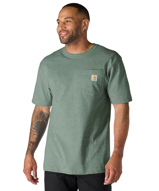 Carhartt Men's K87 Workwear Pocket T-Shirt - Green Slate Heather at Dave's New York