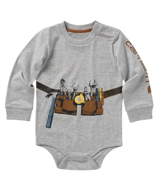 Carhartt Infant Long Sleeve Tool Belt Bodysuit (Onesie) - Grey Heather at Dave's New York