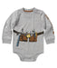 Carhartt Infant Long Sleeve Tool Belt Bodysuit (Onesie) - Grey Heather at Dave's New York