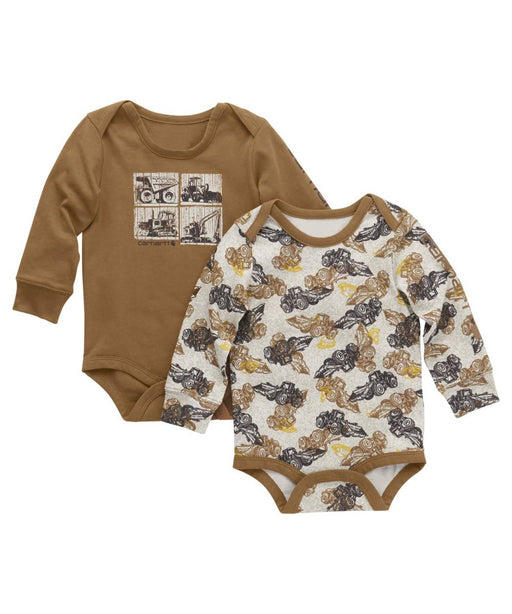 Carhartt Kids 2-piece Longsleeve Bodysuit Onesies - Carhartt Brown/Malt at Dave's New York