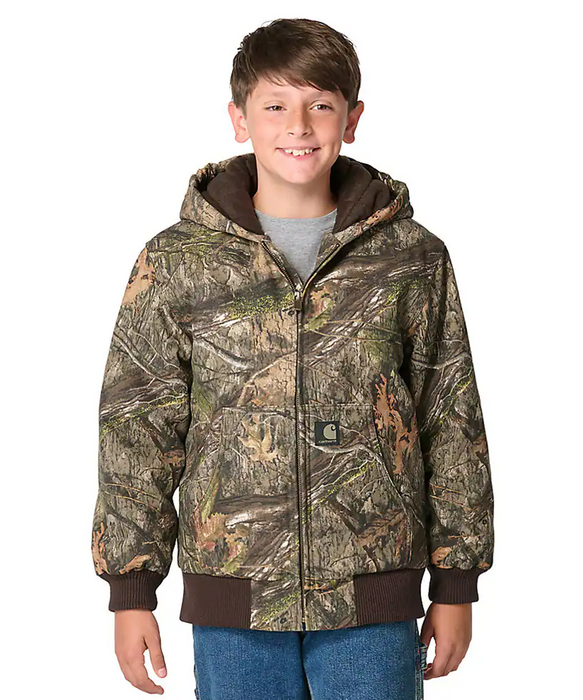 Carhartt Kids Canvas Insulated Hooded Camo Jacket - Mossy Oak at Dave's New York