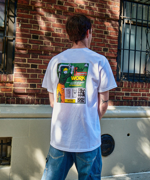 Roy Roger’s X Dave’s New York Collab “RR Worker” Logo T-shirt - White