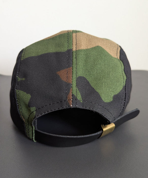 Dave's New York Vintage Logo 5-Panel Cap - Woodland Camo/Black
