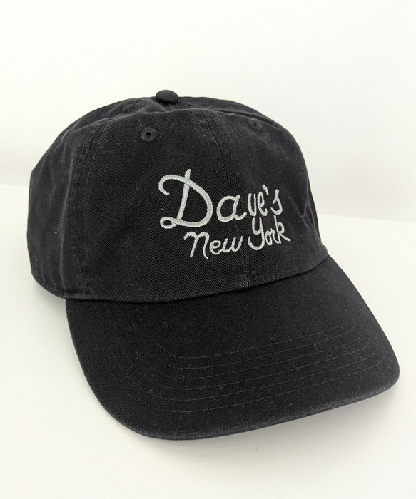 Dave's New York Vintage Logo Embroidered Cap - Black