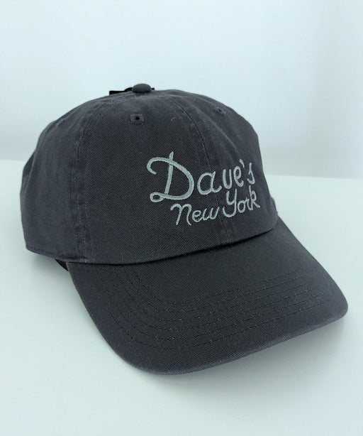 Dave's New York Vintage Logo Embroidered Cap - Charcoal
