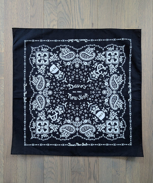 Dave's New York Logo Bandana - Black
