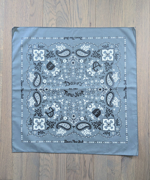 Dave's New York Logo Bandana - Charcoal