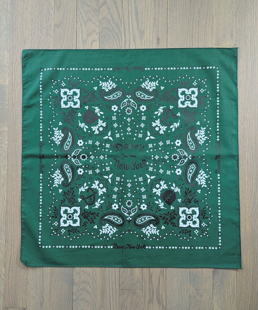 Dave's New York Logo Bandana - Forest Green
