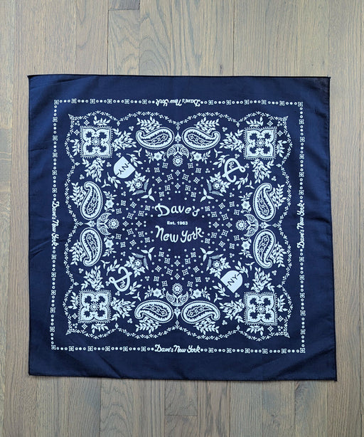 Dave's New York Logo Bandana - Navy