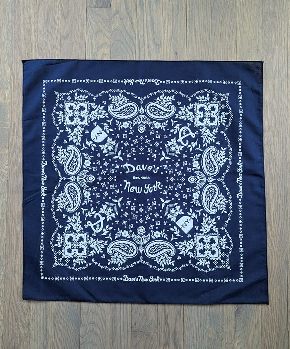 Dave's New York Logo Bandana - Navy