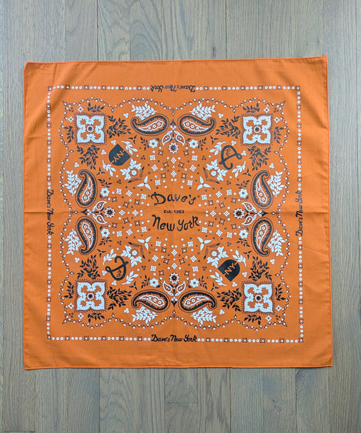 Dave's New York Logo Bandana - Texas Orange