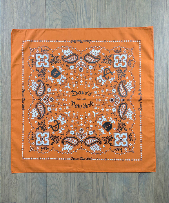 Dave's New York Logo Bandana - Texas Orange
