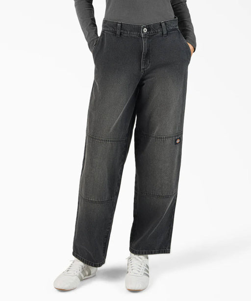Dickies Women's Loose Fit Double Front Jeans - Black at Dave's New York