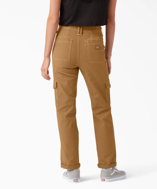 Dickies Women's Skinny Fit Cuffed Cargo Pants - Brown Duck at Dave's New York