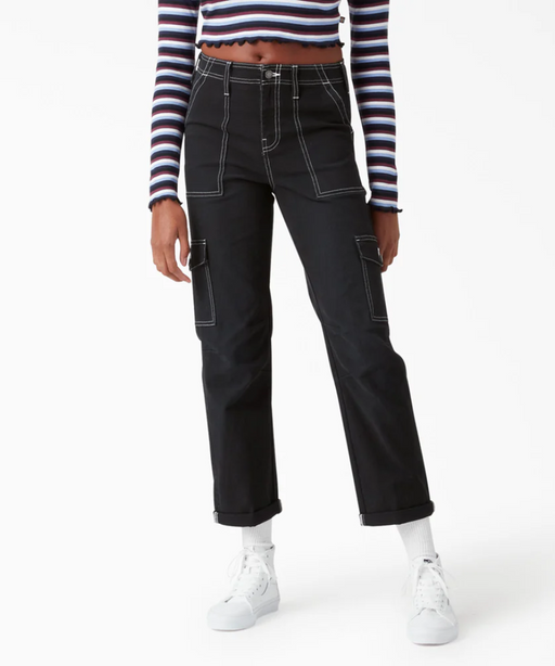 Dickies Women's Skinny Fit Cuffed Cargo Pants - Black Duck at Dave's New York
