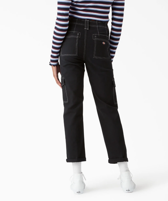 Dickies Women's Skinny Fit Cuffed Cargo Pants - Black Duck at Dave's New York
