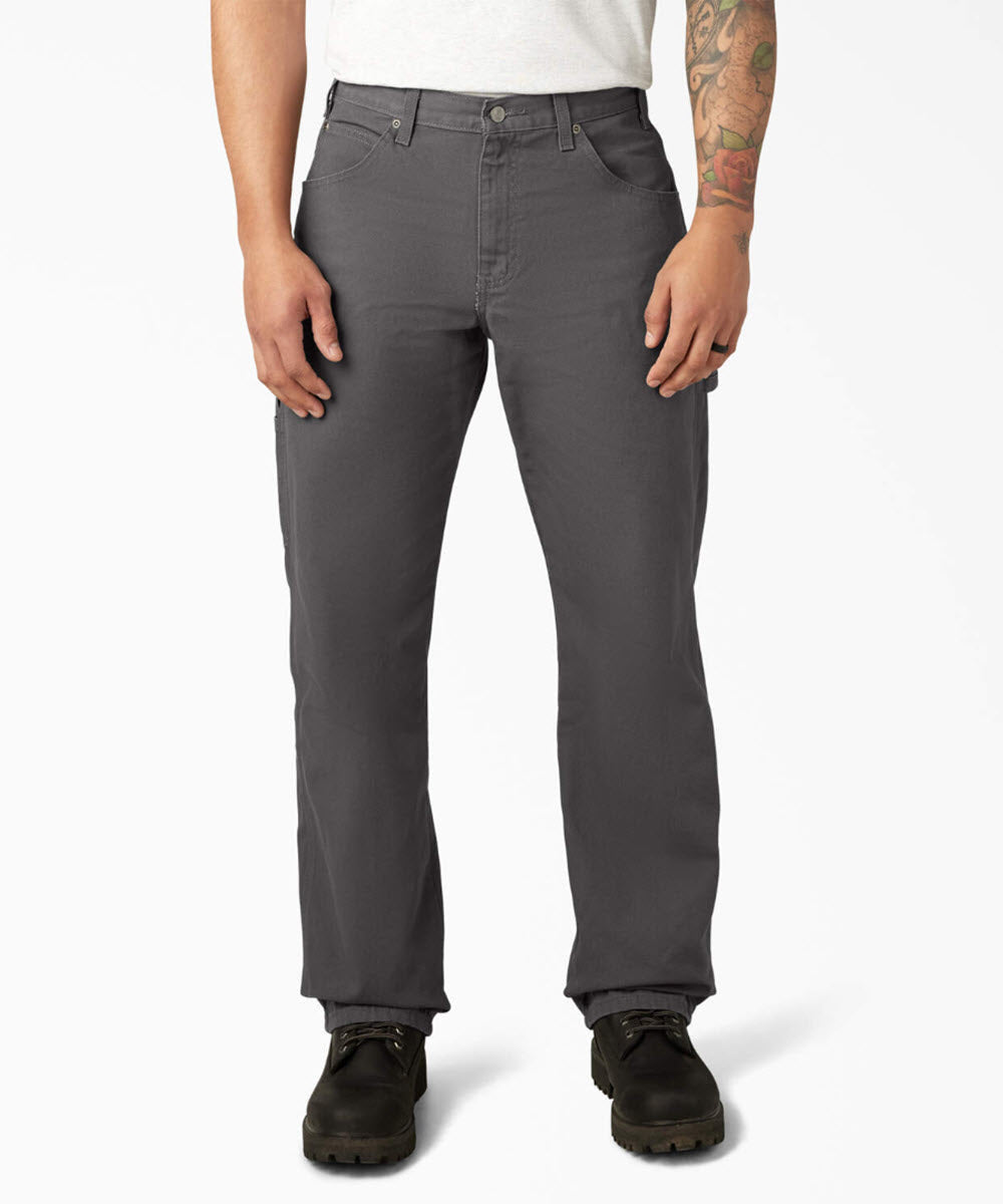 Dickies Men's Relaxed Fit Duck Utility Pants - Rinsed Slate
