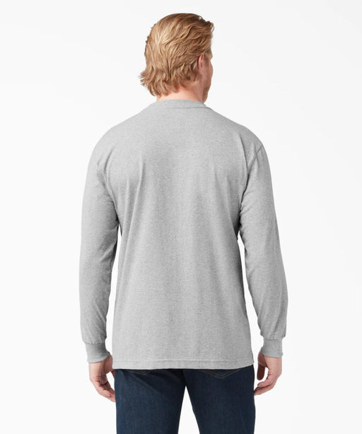 Dickies Heavyweight Long Sleeve Pocket T-shirt - Heather Grey at Dave's New York