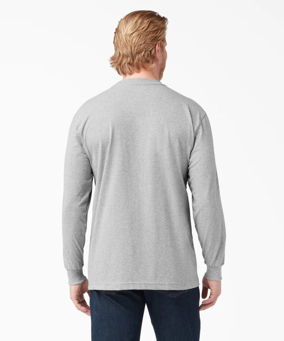 Dickies Heavyweight Long Sleeve Pocket T-shirt - Heather Grey at Dave's New York