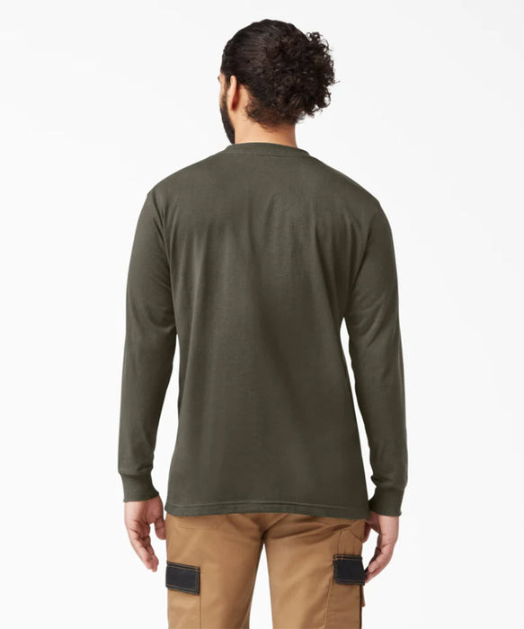 Dickies Heavyweight Long Sleeve Pocket T-shirt - Moss at Dave's New York