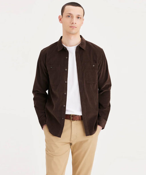 Dockers Men's Corduroy Shirt - Coffee Bean at Dave's New York