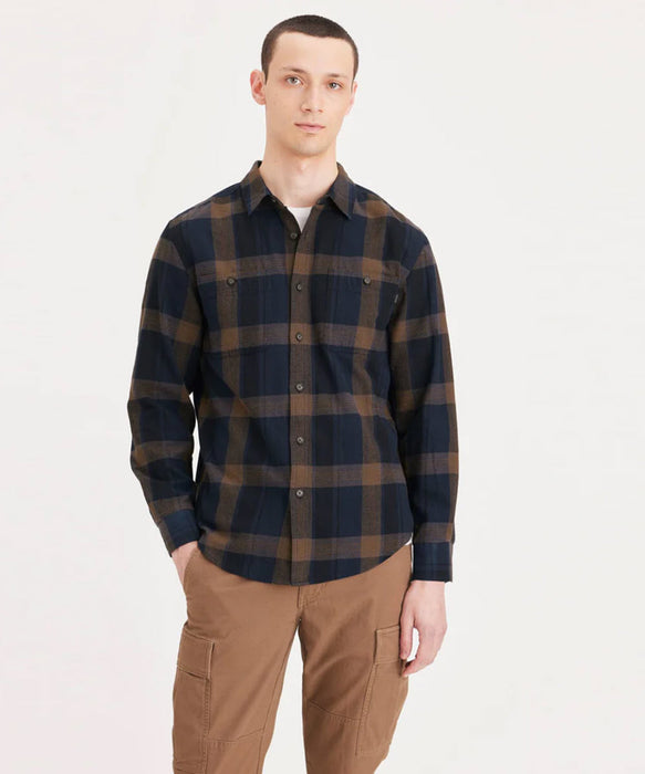 Dockers Men's Flannel Shirt - Navy Plaid at Dave's New York