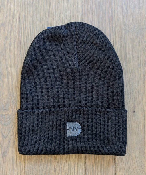 Dave's New York Embroidered Iconic Logo Beanie - Black