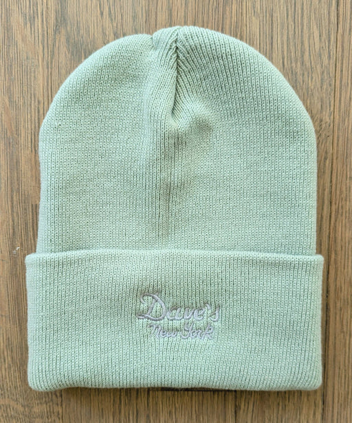 Dave's New York Embroidered Vintage Logo Beanie - Mist