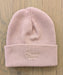 Dave's New York Embroidered Vintage Logo Beanie - Pale Rose