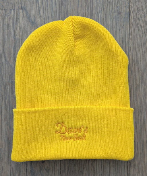 Dave's New York Embroidered Vintage Logo Beanie - Viking Gold