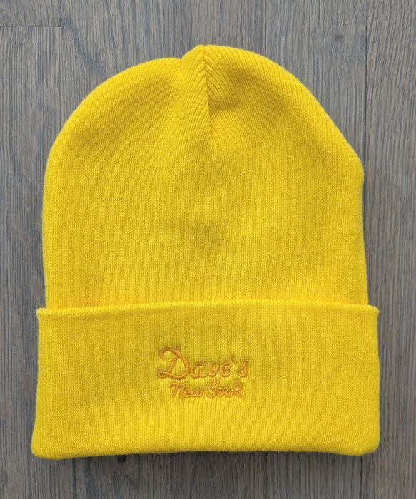 Dave's New York Embroidered Vintage Logo Beanie - Viking Gold