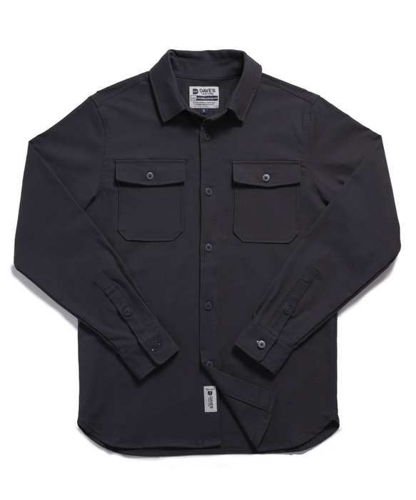 Dave's New York Everyday Canvas Long Sleeve Shirt - Grey