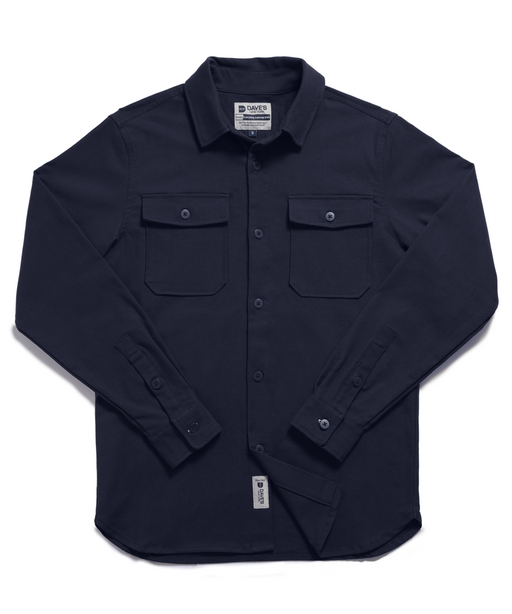 Dave's New York Everyday Canvas Long Sleeve Shirt - Navy